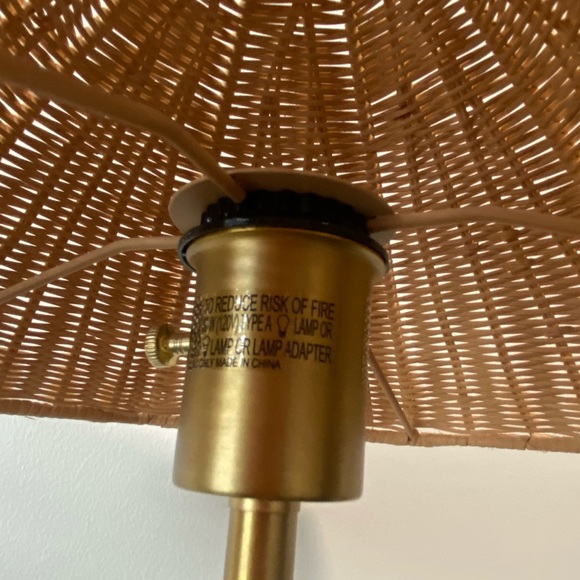 Studio McGee Threshold Target Tapered Rattan Table Lamp Sold Out - Picture 8 of 10